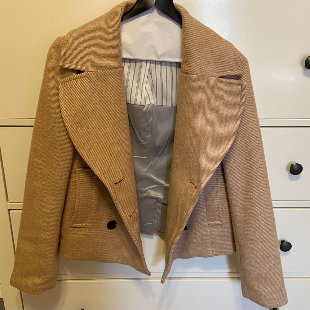 Beautiful striped Ann Taylor Wool Peacoat